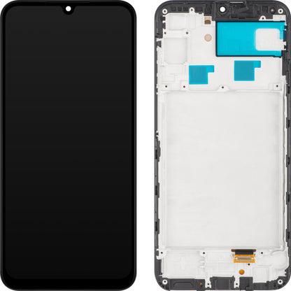 Touchscreen MP Display kompatibel med Samsung Galaxy A24 4G A245, med ramme, OLED-version, sort 