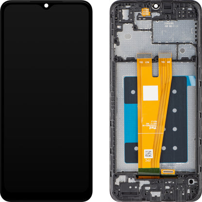 MP Touchscreen Display kompatibel med Samsung Galaxy A04 A045, med ramme, sort 