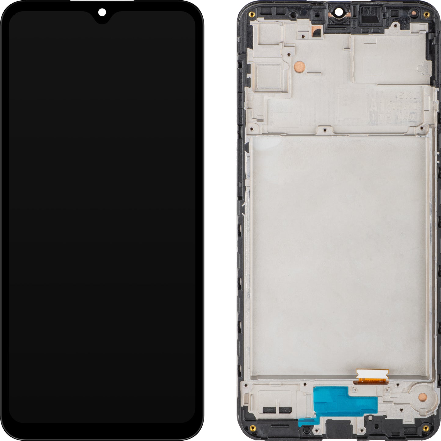Display med Touchscreen MP kompatibel med Samsung Galaxy A16 4G A165, med Ramme, Sort