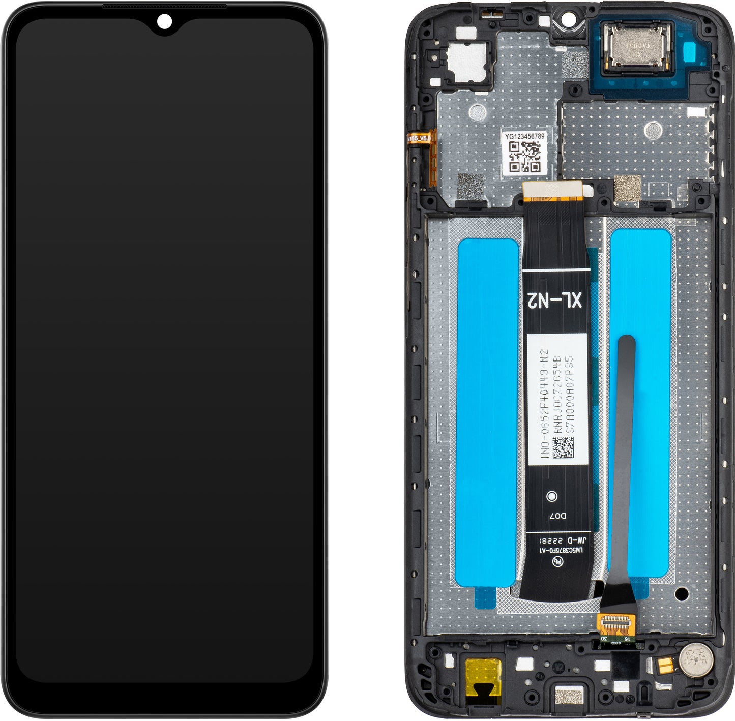 MP Touchscreen Display kompatibel med Xiaomi Redmi A2+ / A2 / A1+ / A1, med ramme, sort 