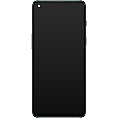 OnePlus Nord 2 5G Touchscreen Display med Ramme, Grå (Gray Sierra), Service Pack 2011100360