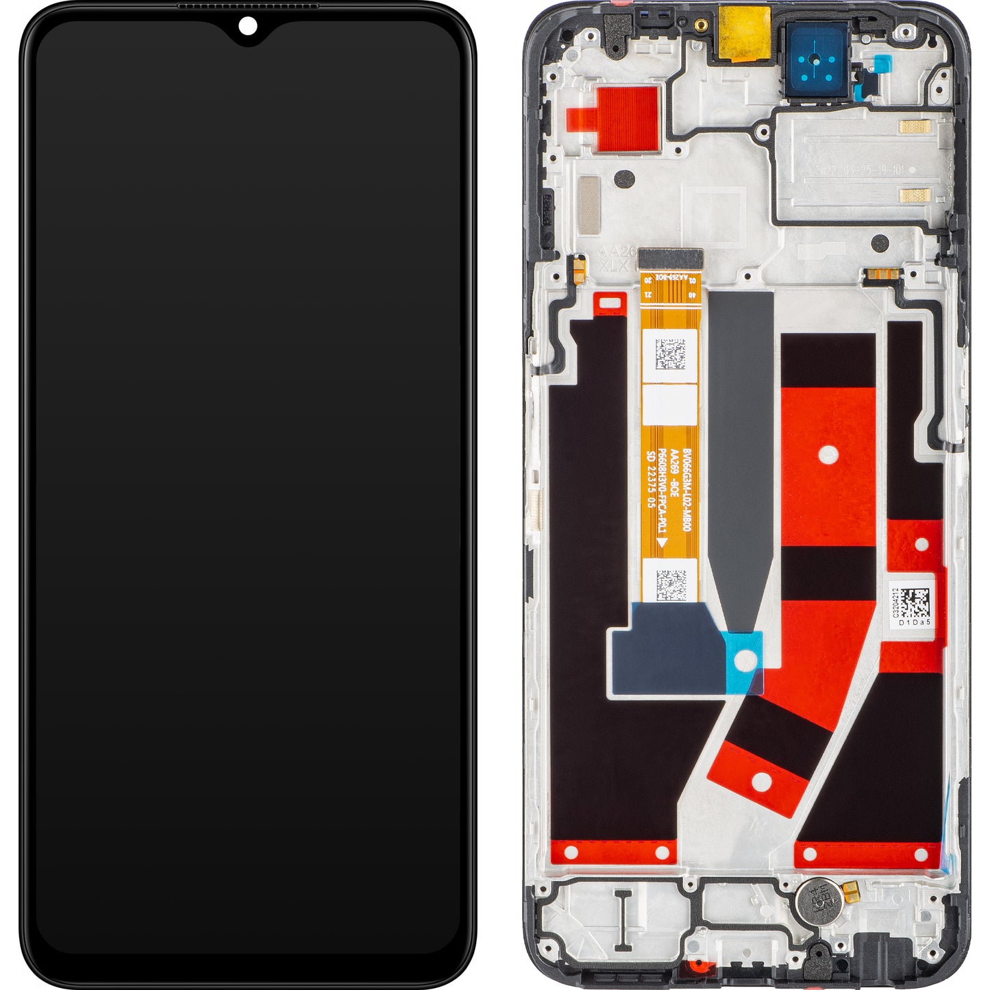 Touchscreen-display Oppo A77 5G, med ramme, sort, genforseglet 4130192