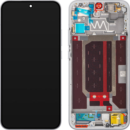 Display med Touchscreen Oppo Reno15, med Ramme, Hvid (Aurora White), Service Pack 621029000786