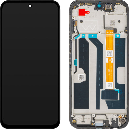 Display med Touchscreen Oppo A6k, med Ramme, Sort, Servicepakke 621029000842