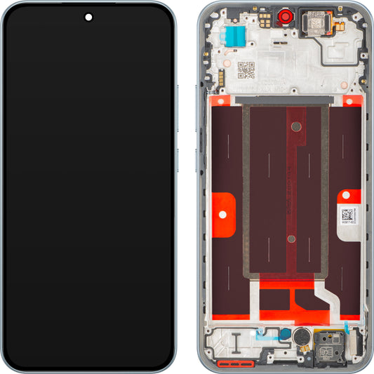 Display med Touchscreen Oppo A6 Pro 5G, med Ramme, Grå (Lunar Titanium), Servicepakke 621029000655