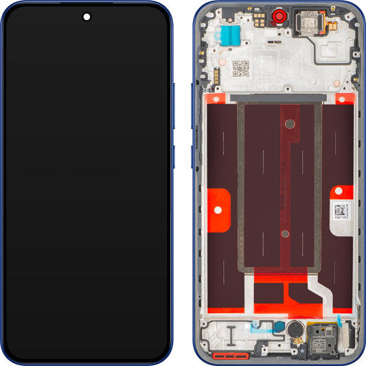 Display med Touchscreen Oppo A6 Pro 5G, med Ramme, Blå (Stellar Blue), Servicepakke 621029000656