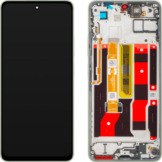 Display med Touchscreen Oppo A5 Energy / A5 Pro, med Ramme, Grøn (Olive Green), Servicepakke 621029000494