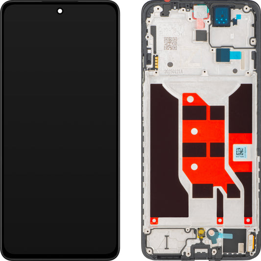 Touchscreen-display Oppo Reno12 F, med ramme, sort, servicepakke 621029000258
