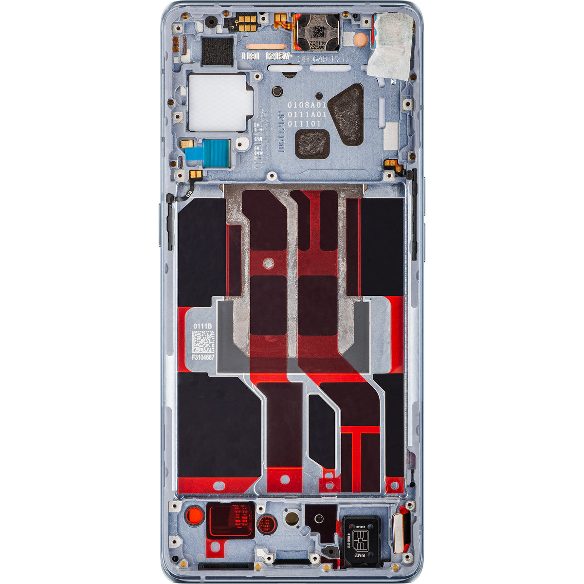 Display med Touchscreen Oppo Reno6 Pro 5G (Snapdragon) / Reno6 Pro+ 5G, med Ramme, Grå (Lunar Grey), Servicepakke 4907528