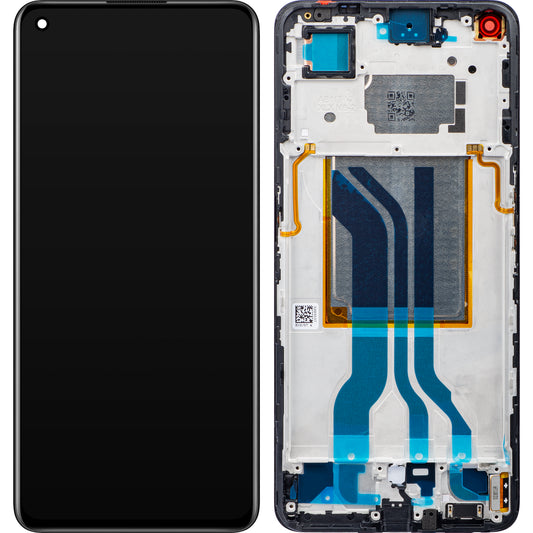 Touchscreen-display til Realme GT Neo2, med ramme, sort, swap 4908662
