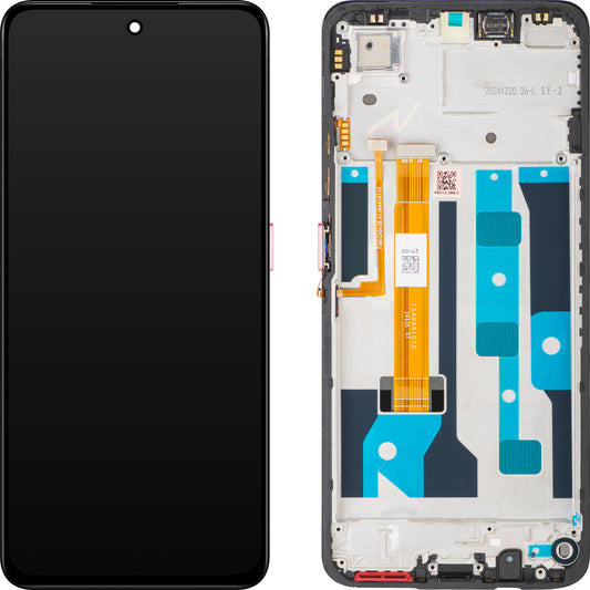 Display med Touchscreen Realme C75, med Ramme, Rød, Servicepakke 621029000457