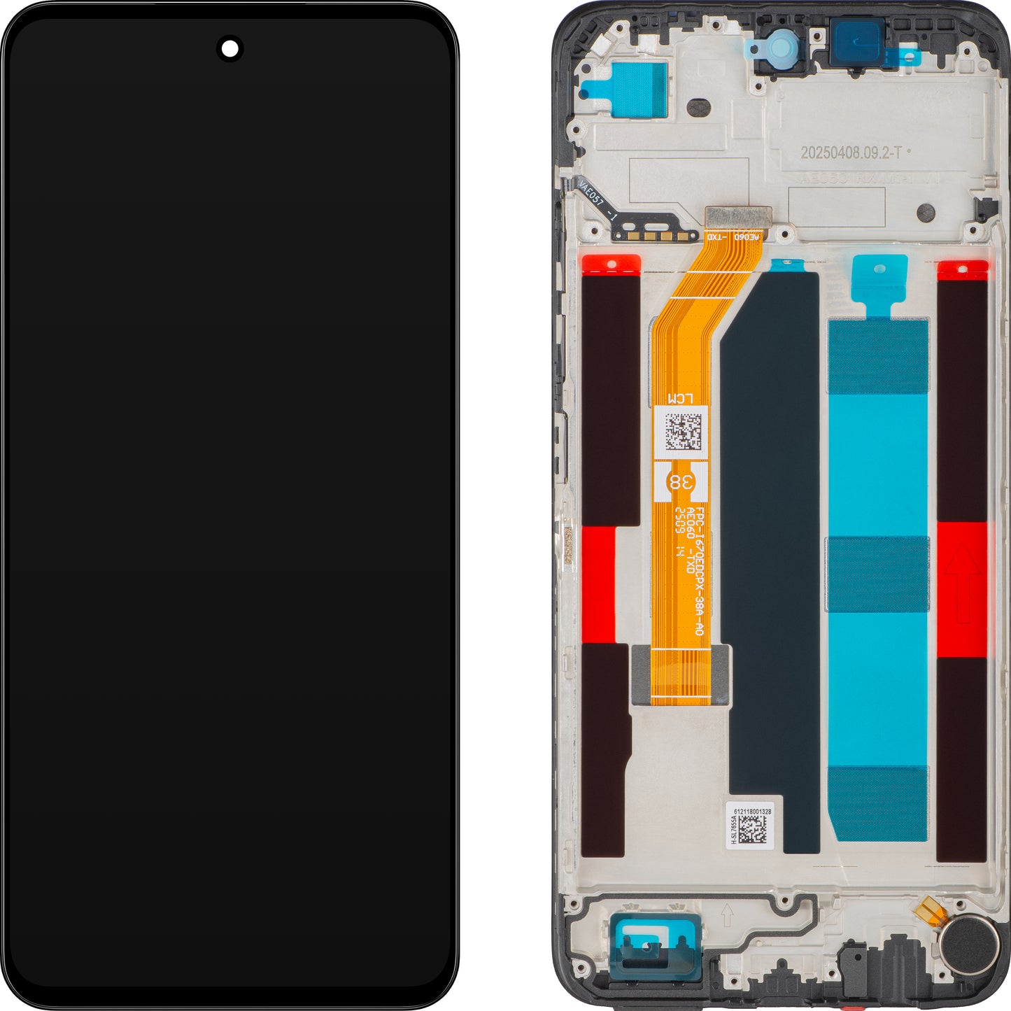 Display med Touchscreen Realme C71, med Ramme, Sort, Service Pack 621029000577