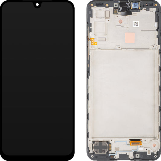Display med Touchscreen til Samsung Galaxy A17 4G, med Ramme, Sort, Servicepakke GH82-38527A