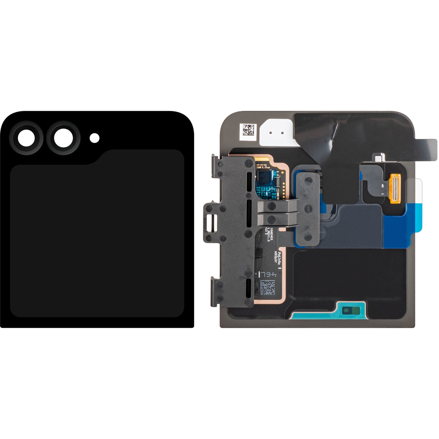 Display med Touchscreen Samsung Galaxy Z Flip7 FE F761, Sub Outer, Sort, Servicepakke GH97-30985A