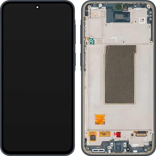 Samsung Galaxy A37 5G Touchscreen-display med ramme, grøn (Graygreen), Service Pack GH82-39232B