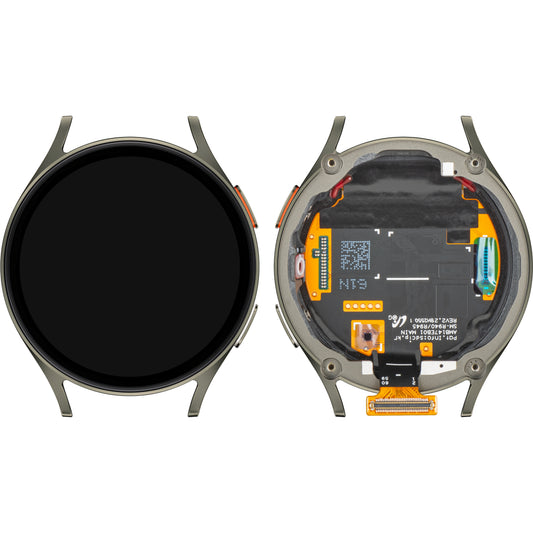 Touchscreen-display til Samsung Galaxy Watch7 44mm, med ramme, BT-version, grøn, Service Pack GH97-29845A