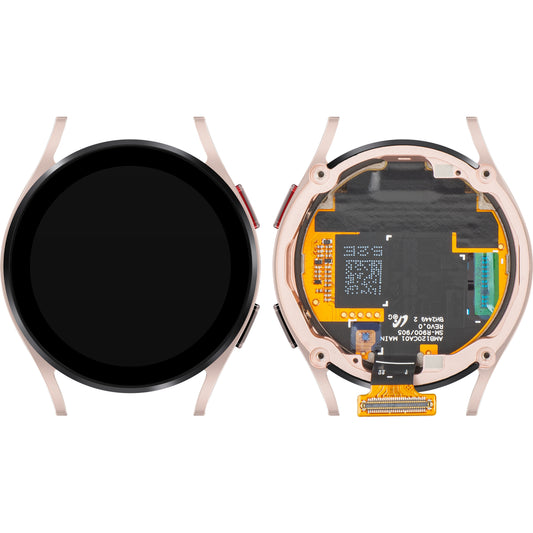 Samsung Galaxy Watch FE touchscreen-display med ramme, BT-version, rosa guld, servicepakke GH97-30050D