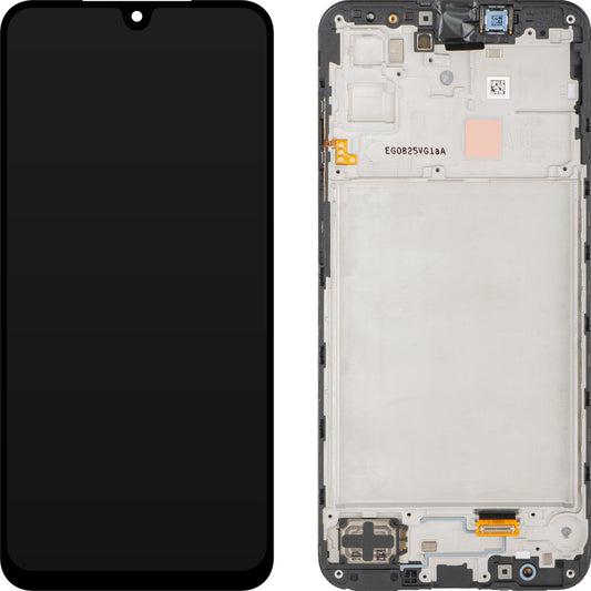 Touchscreen-display Samsung Galaxy A18 4G A185, med ramme, sort, servicepakke GH82-40516A