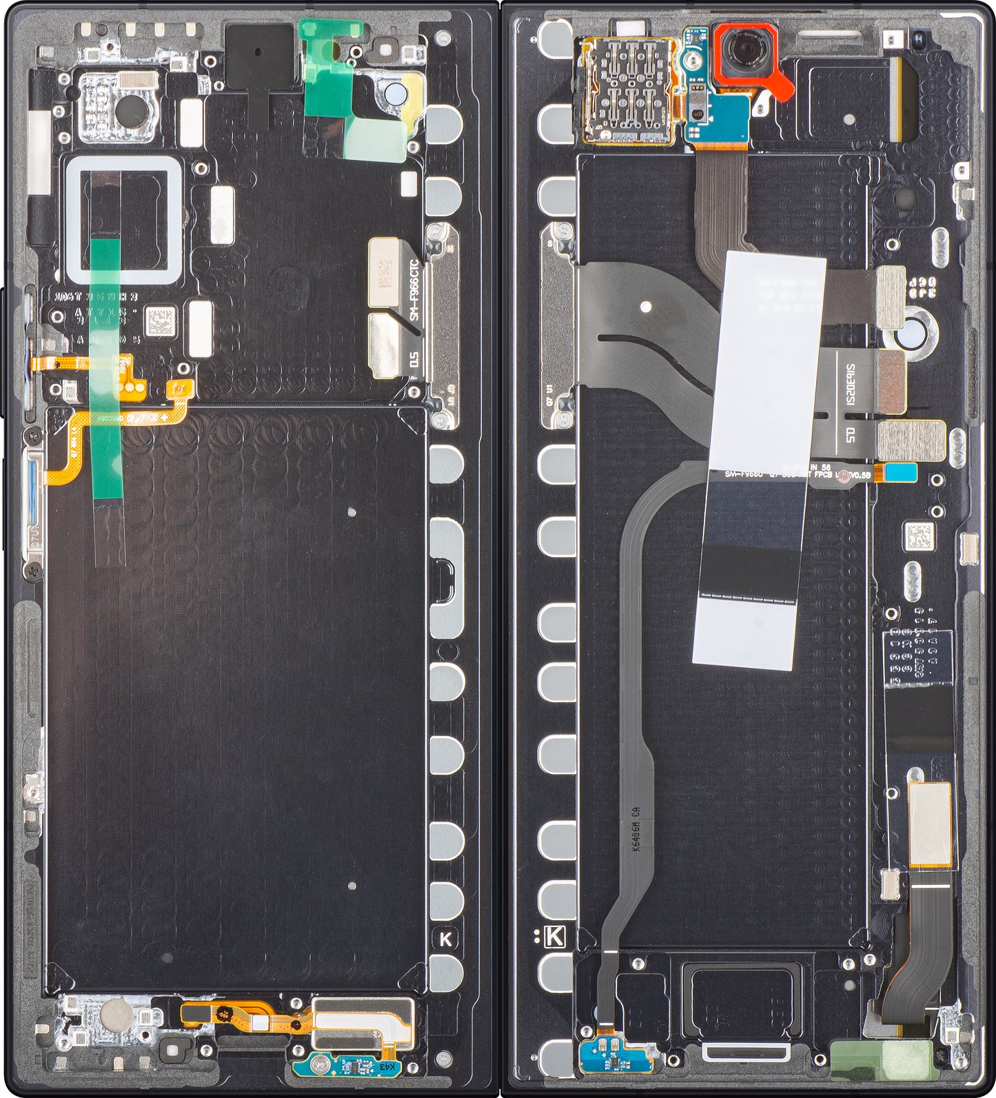 Samsung Galaxy Z Fold7 F966 Touchscreen-display med ramme, underindvendig, sort (Jet Black), servicepakke GH82-37548C