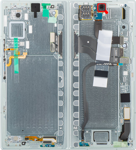 Samsung Galaxy Z Fold7 F966 Touchscreen-display med ramme, underindvendig, grøn (mint), servicepakke GH82-37548D