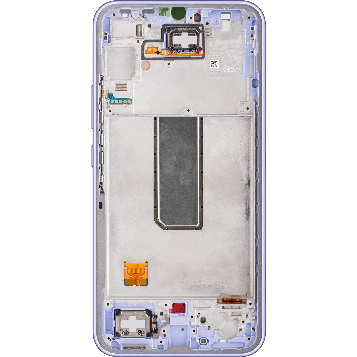 Samsung Galaxy A34 A346 Touchscreen-skærm med ramme, lilla, servicepakke GH82-31200D