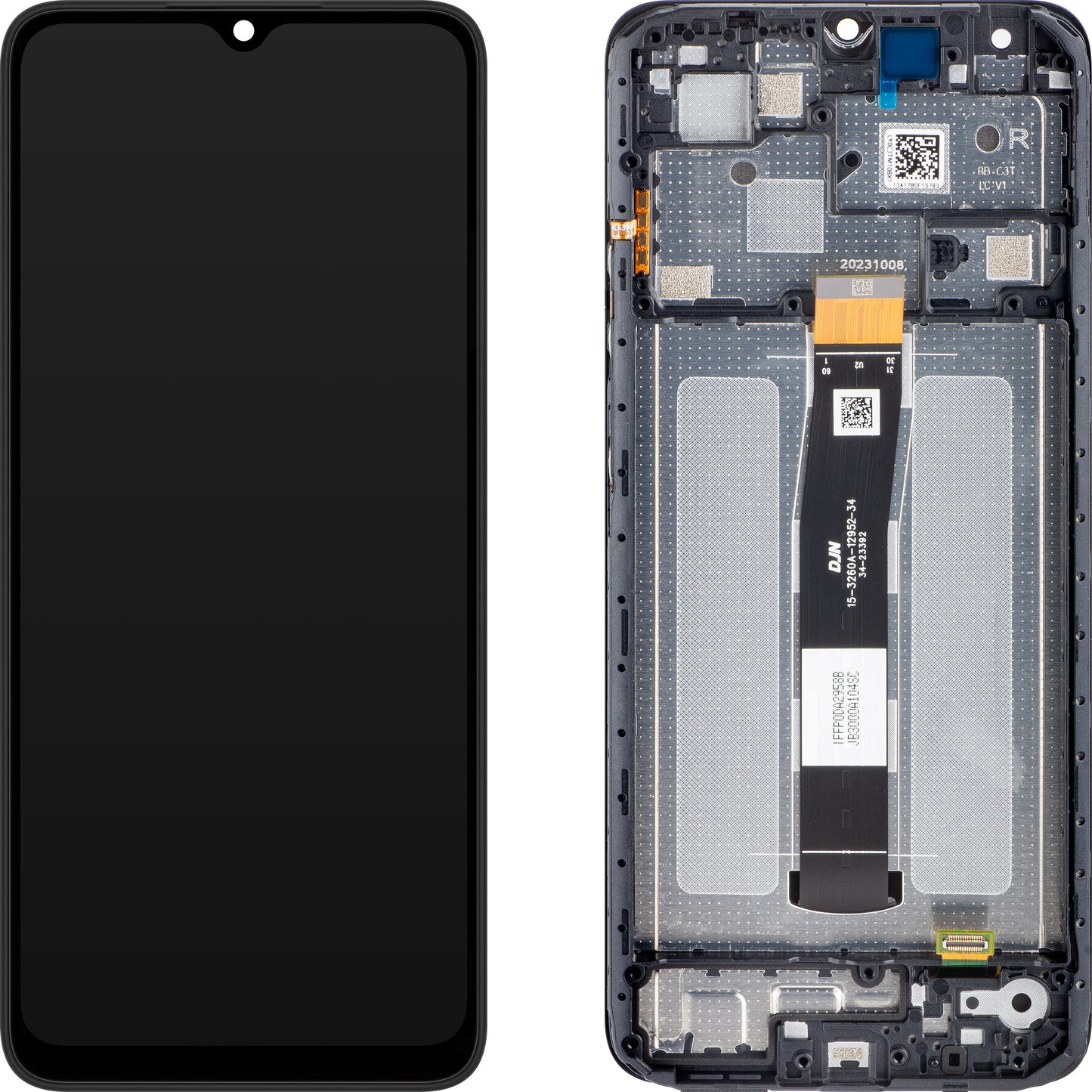 Touchscreen-display Xiaomi Redmi 12C, med ramme, grå (Graphite Gray), Swap 5600010C3T00