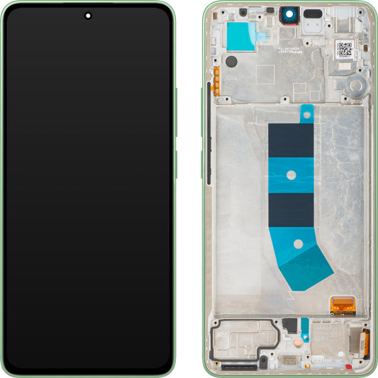 Display med Touchscreen Xiaomi Redmi Note 13 4G, med Ramme, Grøn (Mint Green), Service Pack 56000300N700