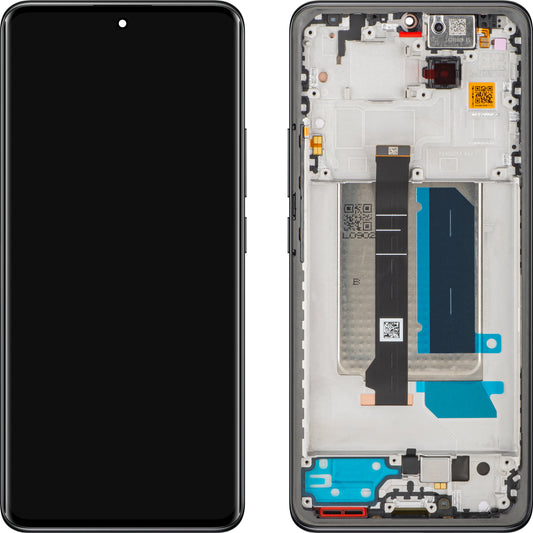 Display med Touchscreen Xiaomi Redmi Note 14 Pro+ 5G, med Ramme, Sort (Midnight Black), Service Pack 5600190O16U00