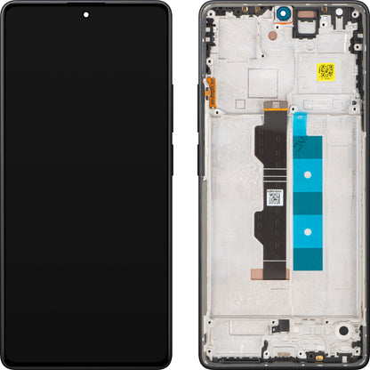 Display med Touchscreen Xiaomi Redmi Note 14S, med Ramme, Sort, Servicepakke 56000300N6R00