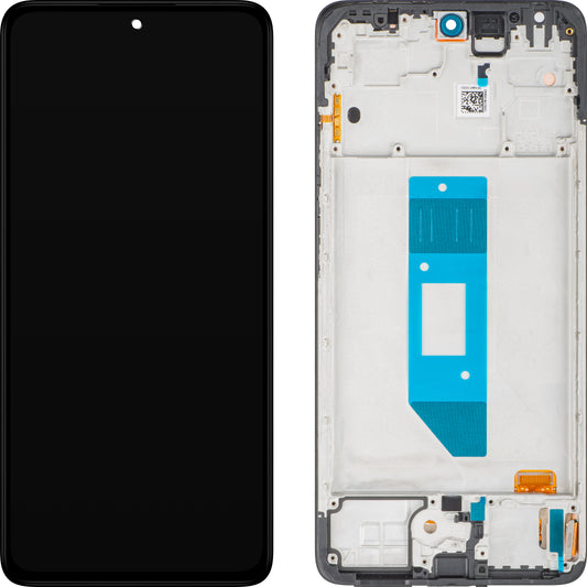 Display med Touchscreen Xiaomi Redmi Note 14 4G, med Ramme, Sort, Global Version, Service Pack 560001000O700
