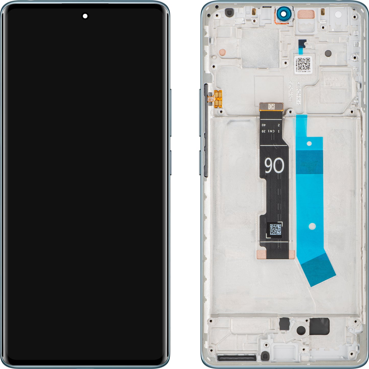 Touchscreen-display Xiaomi Redmi Note 14 Pro 4G, med ramme, blå (Ocean Blue), genforseglet 560001000O600