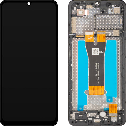 Display med touchscreen ZTE Blade A56 / Blade A36, med ramme, sort, servicepakke 80800522766
