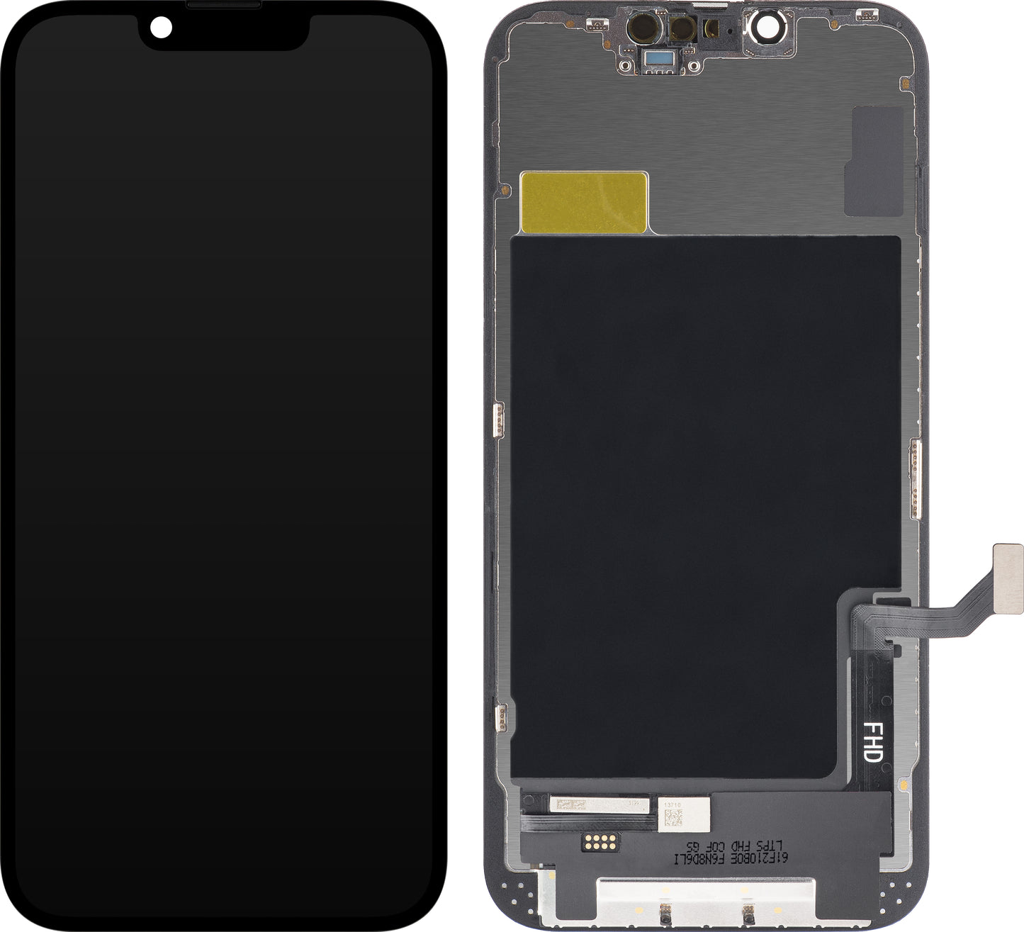 ZY Touchscreen Display til Apple iPhone 14, med ramme, LCD In-Cell IC Flytbar, Sort 