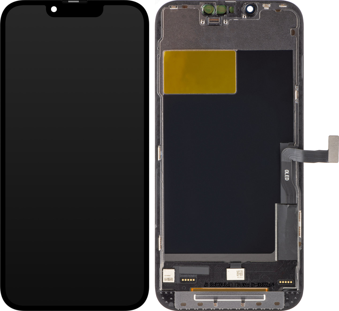 ZY Touchscreen Display til Apple iPhone 13 Pro, med ramme, In-Cell IC Movable LCD Version, Sort 