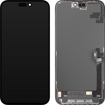 Display med ZY touchscreen til Apple iPhone 16 Plus, med ramme, In-Cell LCD-version, Sort