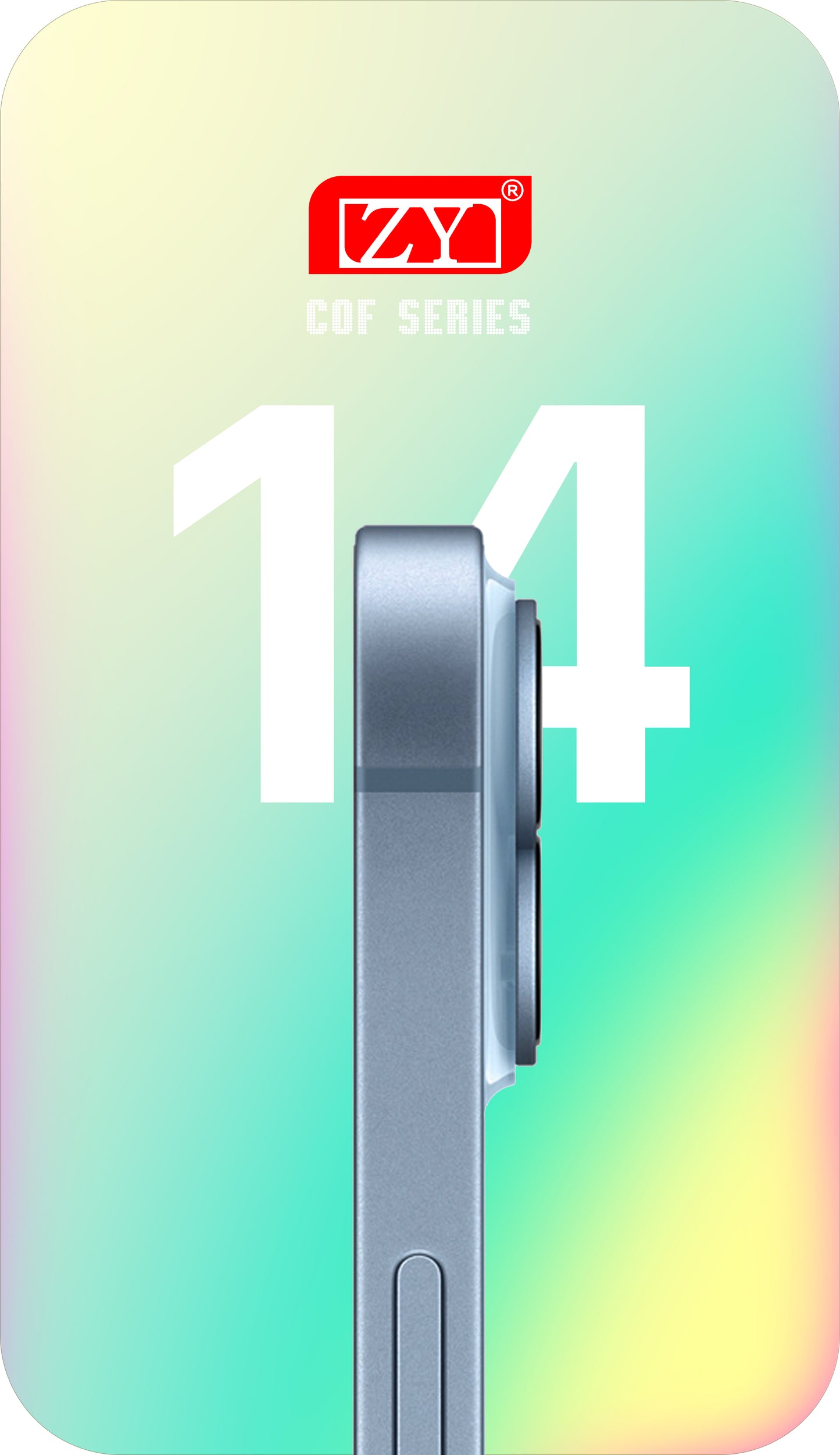 ZY Touchscreen Display til Apple iPhone 14, med ramme, LCD In-Cell IC Flytbar, Sort 