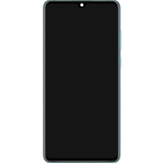 Touchscreen-skærm Huawei P30, med ramme og batteri, blå (Breathing Crystal), Service Pack 02354HMF