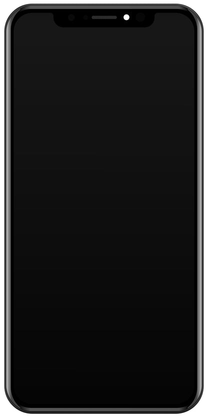 JK Touchscreen Display til Apple iPhone X, med ramme, In-Cell LCD-version, sort