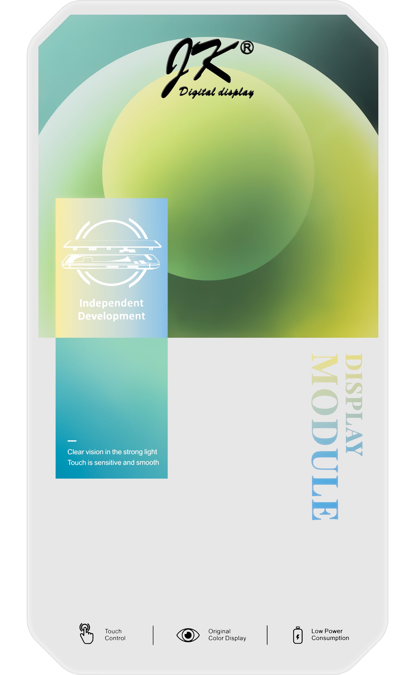 Touchscreen Display JK til Apple iPhone XS, med ramme, In-Cell LCD-version, sort