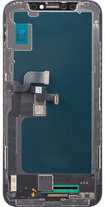 JK Touchscreen Display til Apple iPhone X, med ramme, In-Cell LCD-version, sort