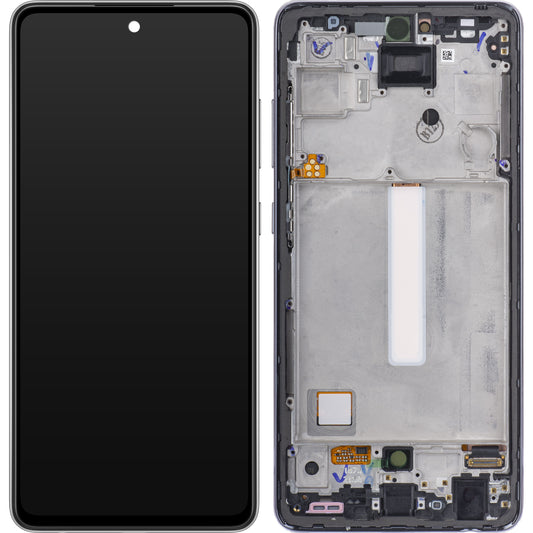Samsung Galaxy A52 5G A526 / A52 A525 Touchscreen Display, med ramme, sort, Service Pack GH82-25524A