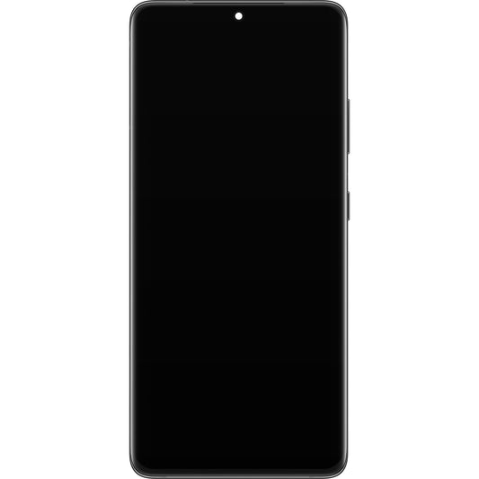 Touchscreen-skærm Samsung Galaxy S21 Ultra 5G G998, med ramme, sort, servicepakke GH82-26035A