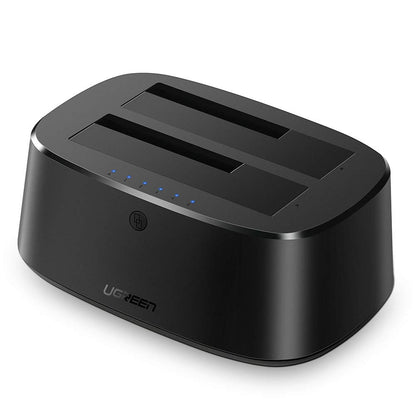 Docking Station UGREEN CM198 (50857) til HDD / SSD SATA 2,5 tommer / 3,5 tommer, Sort