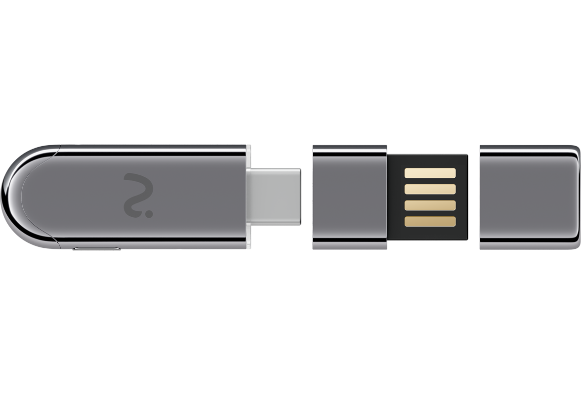 Viaim NoteKit AI optageenhed / diktafon, USB-C / USB-A, grå