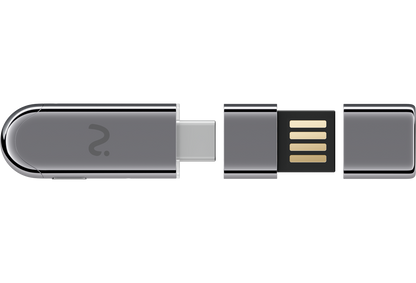 Viaim NoteKit AI optageenhed / diktafon, USB-C / USB-A, grå