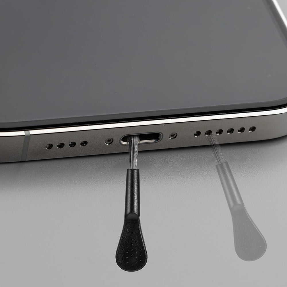 Støvdæksel til telefonport Techsuit AD1, USB-C, sæt med 4 stk., sort