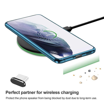 Støvdæksel til telefonport Techsuit AD1, USB-C, sæt med 4 stk., sort