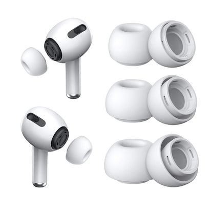 Techsuit ET1 propper til Apple AirPods Pro Series, Sæt med 3 stykker, Hvide