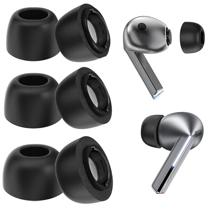 Techsuit ET3 ørepropper til Samsung Galaxy Buds3 Pro, Størrelse S / M / L, Sorte