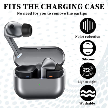 Techsuit ET3 ørepropper til Samsung Galaxy Buds3 Pro, Størrelse S / M / L, Sorte